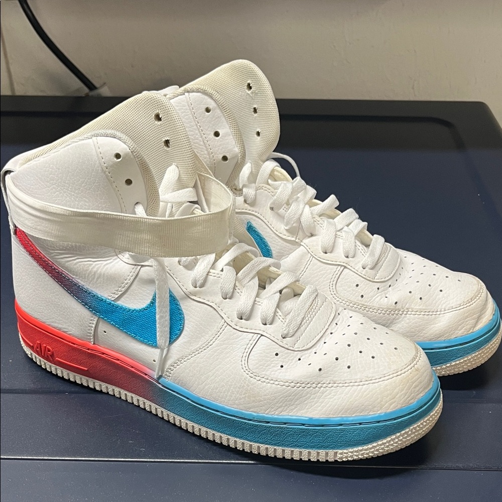 Size 10.5 - Nike Air Force 1 '07 LV8 High Blue Ember Glow